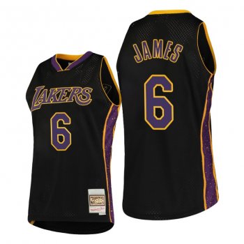 LeBron James Lakers #6 Rings Collection Hardwood Classics Jersey