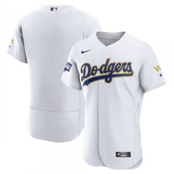 Los Angeles Dodgers Custom 2021 Gold Program Authentic Baseball Team Jersey - White Gold