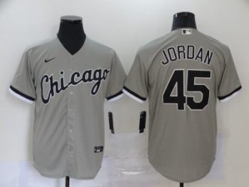 Men's Chicago White Sox #45 Michael Jordan Gray 2020 Baseball Cool Base Jersey