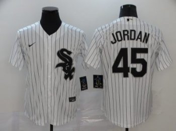 Men's Chicago White Sox #45 Michael Jordan White 2020 Baseball Cool Base Jersey