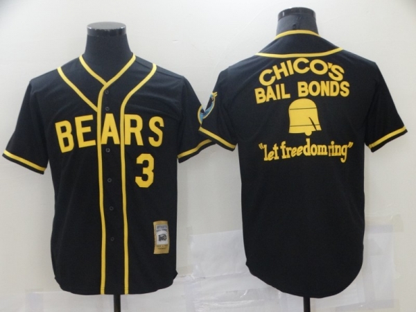 Bad News Bears Button Down 3 Kelly Leak Blue Movie Baseball Men Jersey