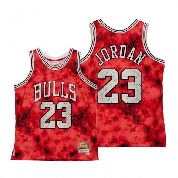 Michael Jordan Chicago Bulls Galaxy Constellation Men Red Jersey