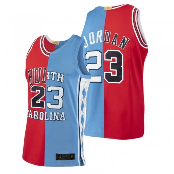 Michael Jordan Retired Number Jersey Bulls X Tar Heel Split Edition red blue