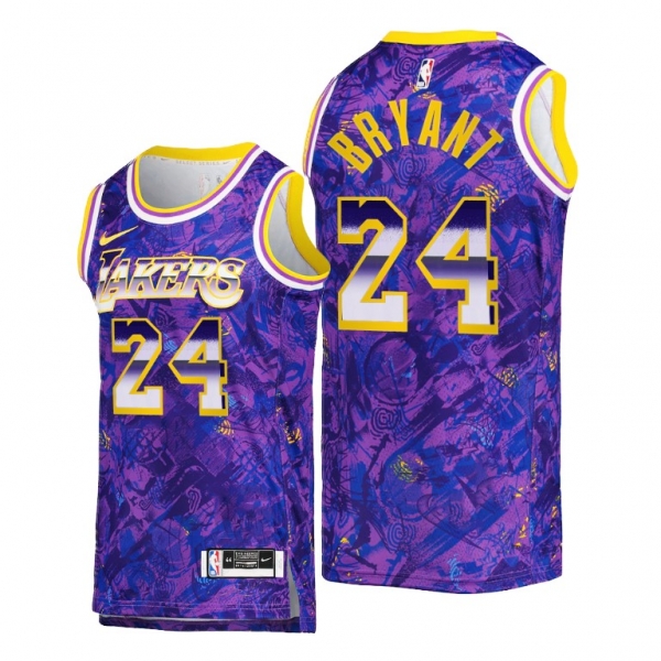 Los Angeles Lakers #24 Kobe Bryant Purple Select Series Jersey Camo