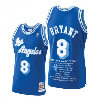 Lakers Kobe Bryant 1st Anniversary Blue Jersey Mamba Mentality