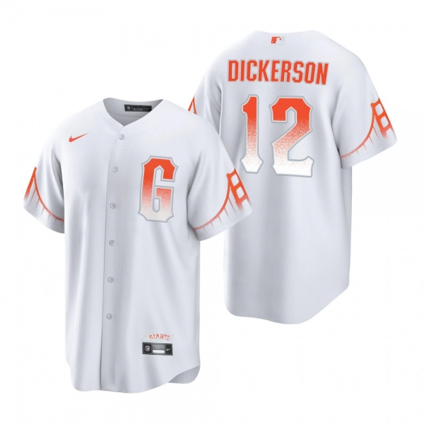 Men's San Francisco Giants Alex Dickerson White 2021 City Connect Replica Jersey