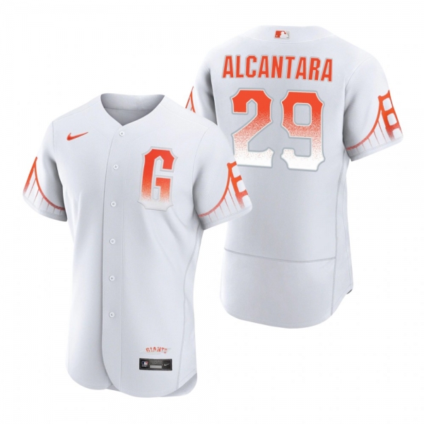 Men's San Francisco Giants Arismendy Alcantara White 2021 City Connect Authentic Jersey