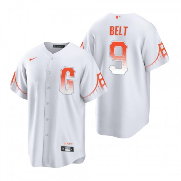 Men's San Francisco Giants Brandon Belt White 2021 City Connect Replica Jersey