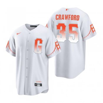 Men's San Francisco Giants Brandon Crawford White 2021 City Connect Replica Jersey