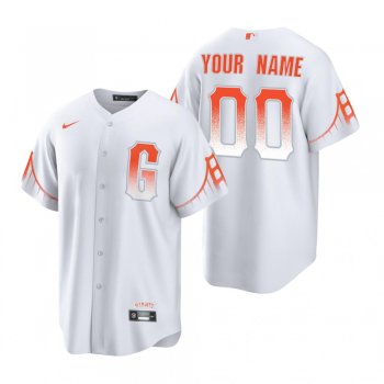 Men's San Francisco Giants Custom White 2021 City Connect Replica Jersey