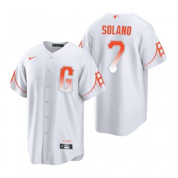 Men's San Francisco Giants Donovan Solano White 2021 City Connect Replica Jersey