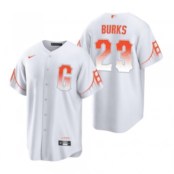 Men's San Francisco Giants Ellis Burks White 2021 City Connect Replica Jersey