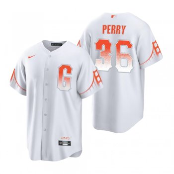 Men's San Francisco Giants Gaylord Perry White 2021 City Connect Replica Jersey