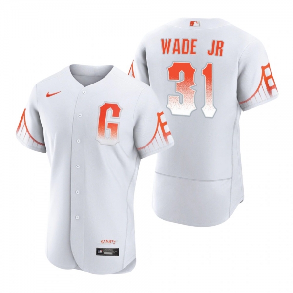 Men's San Francisco Giants LaMonte Wade Jr. White 2021 City Connect Authentic Jersey