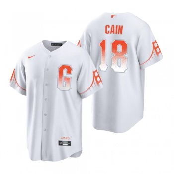 Men's San Francisco Giants Matt Cain White 2021 City Connect Replica Jersey