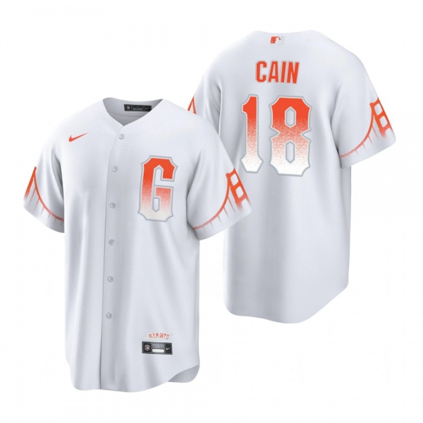 Men's San Francisco Giants Matt Cain White 2021 City Connect Replica Jersey