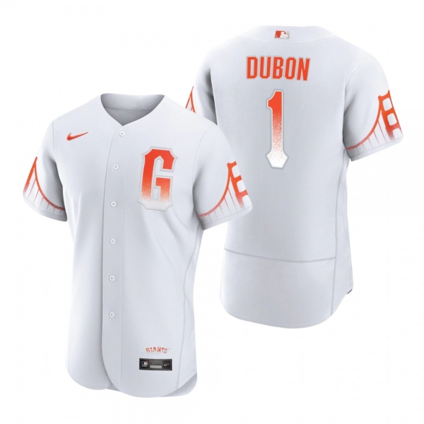 Men's San Francisco Giants Mauricio Dubon White 2021 City Connect Authentic Jersey