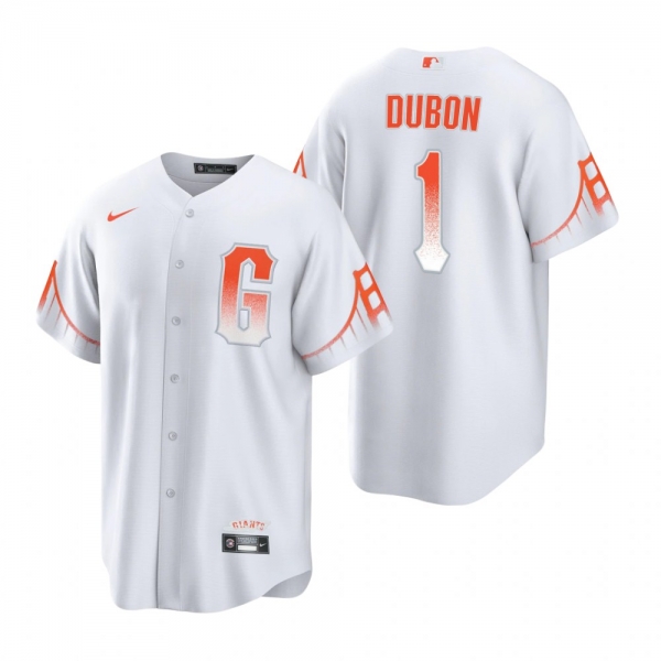 Men's San Francisco Giants Mauricio Dubon White 2021 City Connect Replica Jersey