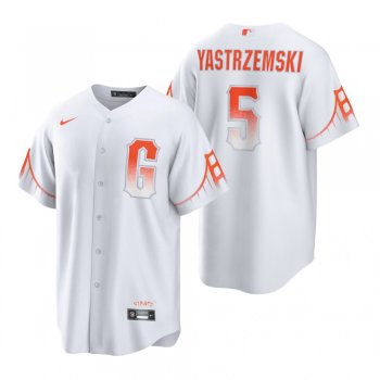 Men's San Francisco Giants Mike Yastrzemsk White 2021 City Connect Replica Jersey