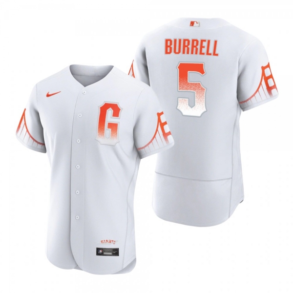 Men's San Francisco Giants Pat Burrell White 2021 City Connect Authentic Jersey