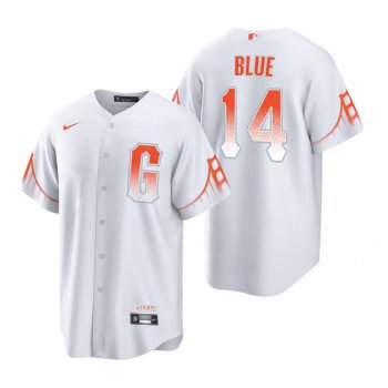 Men's San Francisco Giants Vida Blue White 2021 City Connect Replica Jersey