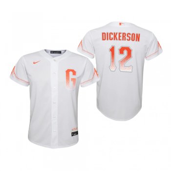 Youth San Francisco Giants Alex Dickerson Nike White 2021 City Connect Replica Jersey