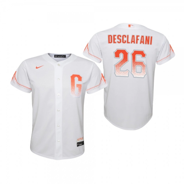 Youth San Francisco Giants Anthony DeSclafani Nike White 2021 City Connect Replica Jersey