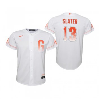 Youth San Francisco Giants Austin Slater Nike White 2021 City Connect Replica Jersey