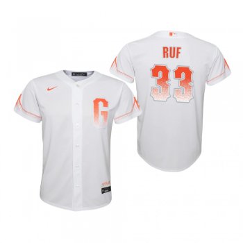 Youth San Francisco Giants Darin Ruf Nike White 2021 City Connect Replica Jersey