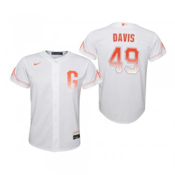 Youth San Francisco Giants Jaylin Davis Nike White 2021 City Connect Replica Jersey