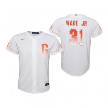 Youth San Francisco Giants LaMonte Wade Jr. Nike White 2021 City Connect Replica Jersey