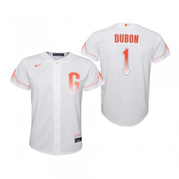 Youth San Francisco Giants Mauricio Dubon Nike White 2021 City Connect Replica Jersey