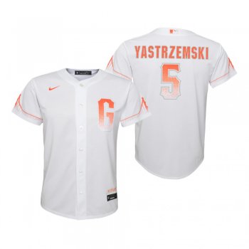 Youth San Francisco Giants Mike Yastrzemsk Nike White 2021 City Connect Replica Jersey