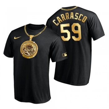 New York Mets Carlos Carrasco Black Swag Chain T-Shirt