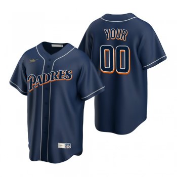 San Diego Padres Custom Nike Navy Cooperstown Collection Jersey