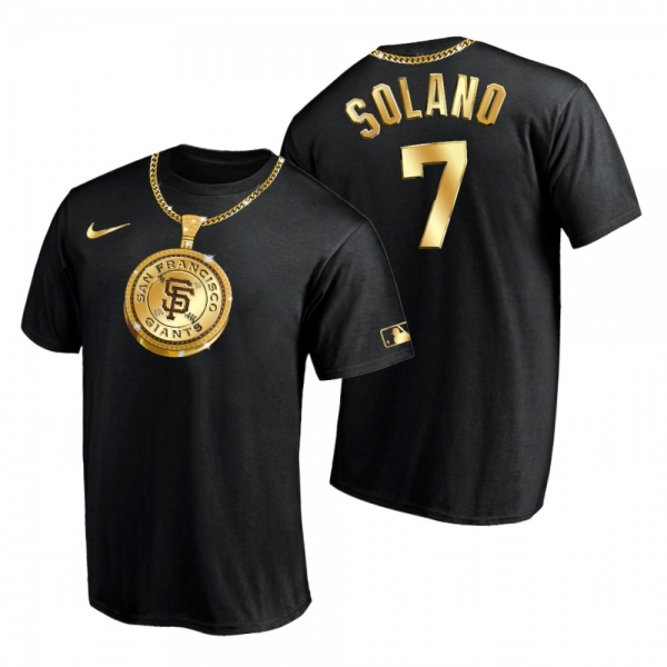 San Francisco Giants Donovan Solano Black Swag Chain T-Shirt