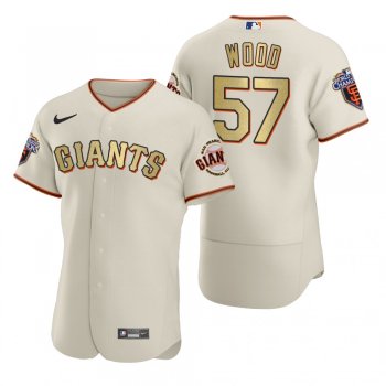 Men's San Francisco Giants Alex Wood Nike Cream Gold 2010 World Series Champions Jersey