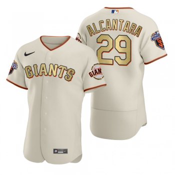 Men's San Francisco Giants Arismendy Alcantara Nike Cream Gold 2010 World Series Champions Jersey