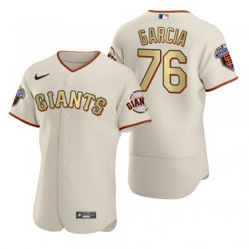 Men's San Francisco Giants Jarlin Garcia Nike Cream Gold 2010 World Series Champions Jersey