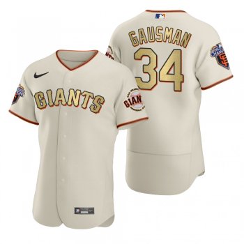 Men's San Francisco Giants Kevin Gausman Nike Cream Gold 2010 World Series Champions Jersey