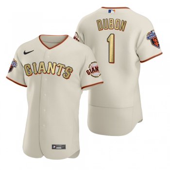 Men's San Francisco Giants Mauricio Dubon Nike Cream Gold 2010 World Series Champions Jersey