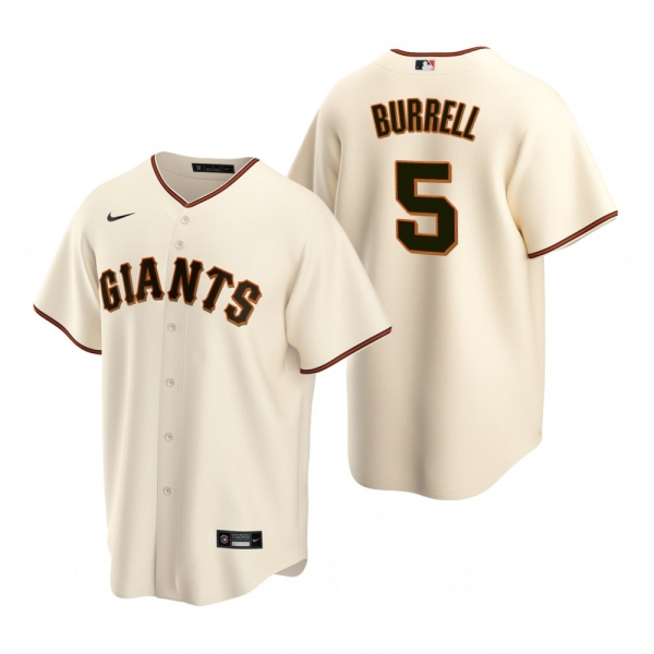 San Francisco Giants Pat Burrell Nike Cream Retired Player Replica Jersey