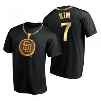 San Diego Padres Ha-Seong Kim Black Swag Chain T-Shirt