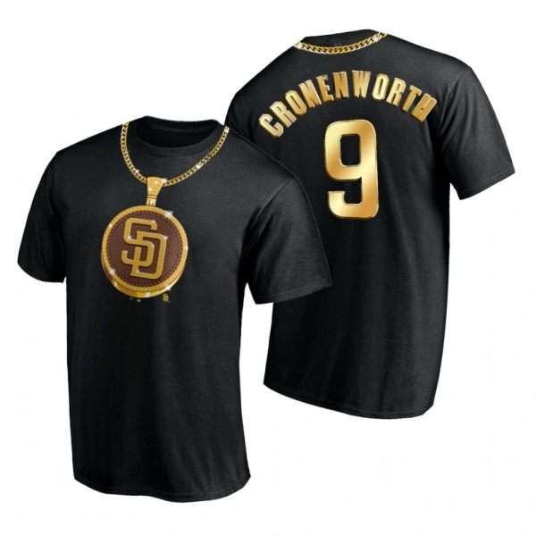 San Diego Padres Jake Cronenworth Black Swag Chain T-Shirt