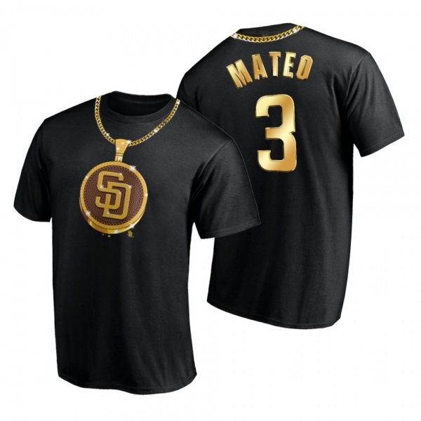 San Diego Padres Jorge Mateo Black Swag Chain T-Shirt