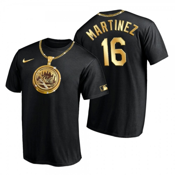 New York Mets Jose Martinez Black Swag Chain T-Shirt