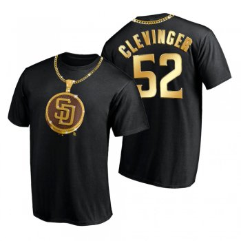 San Diego Padres Mike Clevinger Black Swag Chain T-Shirt