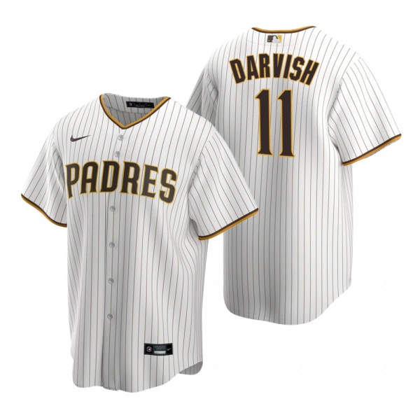 San Diego Padres Yu Darvish Nike White Brown Replica Trade Home Jersey