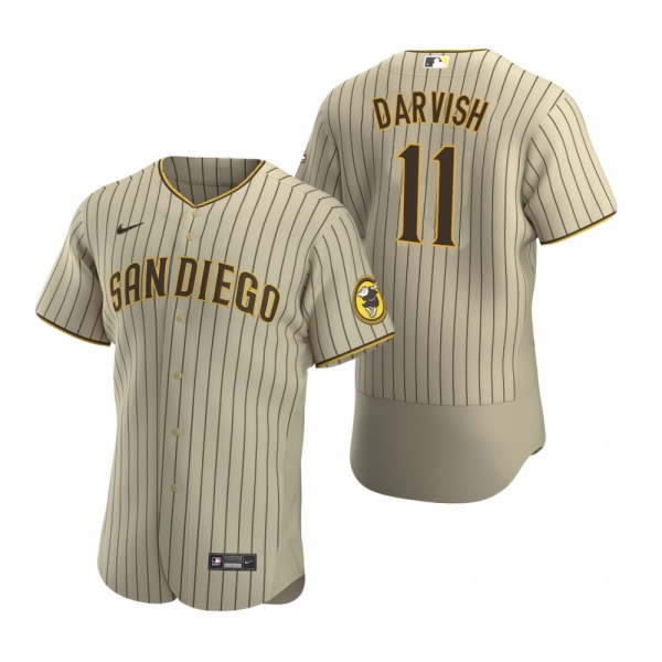 Men's San Diego Padres Yu Darvish Nike Sand Brown Authentic Trade Alternate Jersey