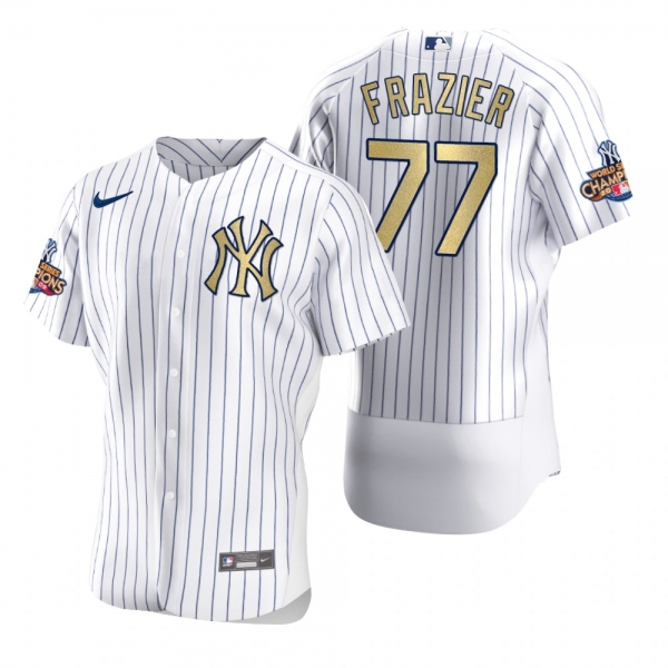 Men's New York Yankees Clint Frazier Nike White Gold 2009 World Series Champions Jersey